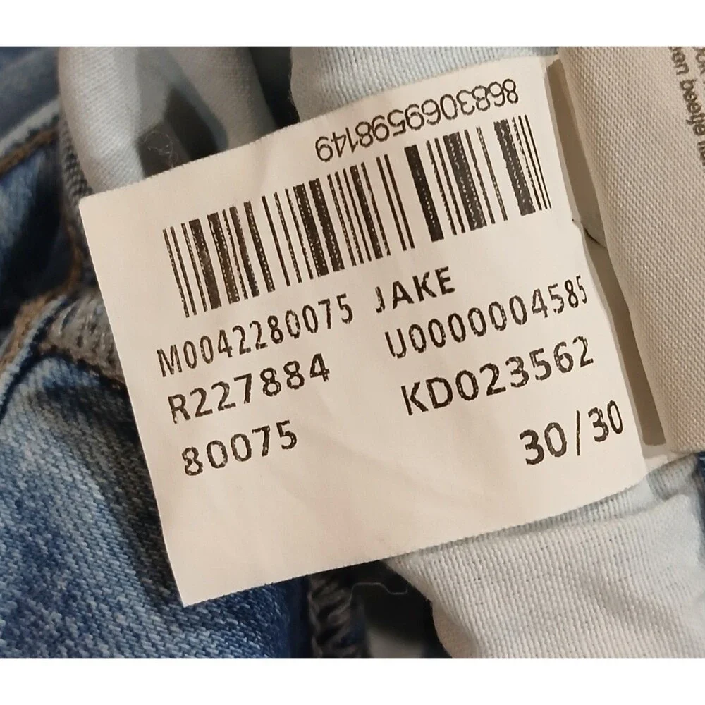 Mavi Jake Slim Fit Jeans Mens 30x30 Light Wash Stretch Denim Blue Pants